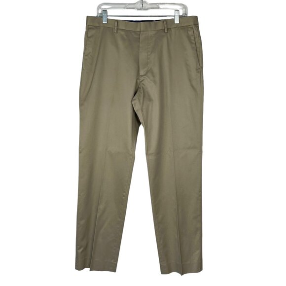 Banana Republic Golf Pants Mens 34x32 Tan Flat Front - Picture 1 of 10